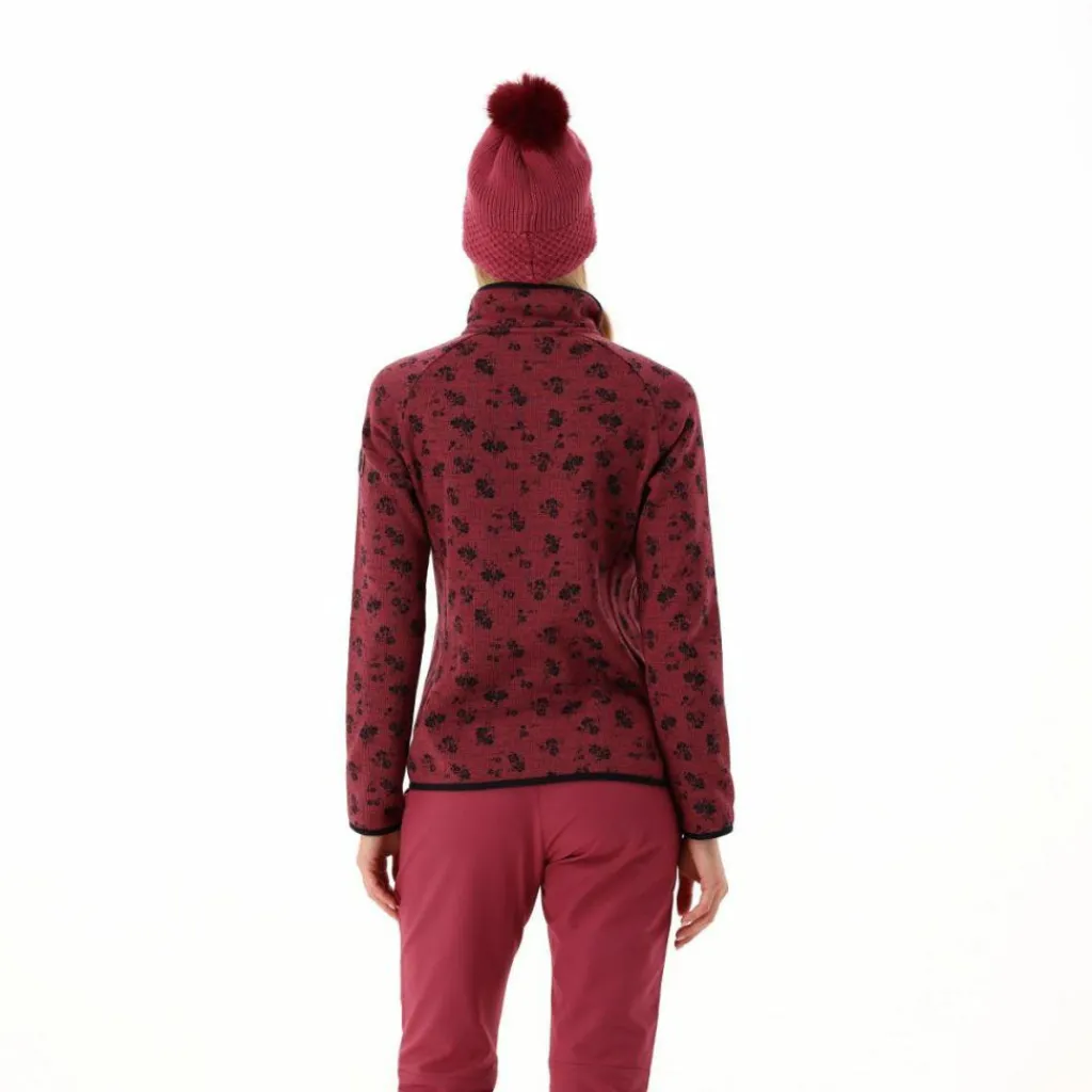 Damen-Fleecejacke aus bedrucktem Knit Tech>CMP Hot