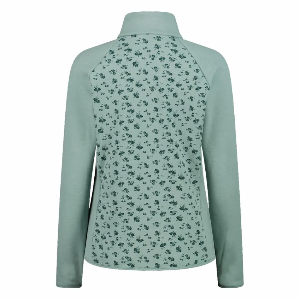 Damen-Fleece-Sweatshirt aus Stretch-Performance, bedruckt mit Melange-Details>CMP Hot