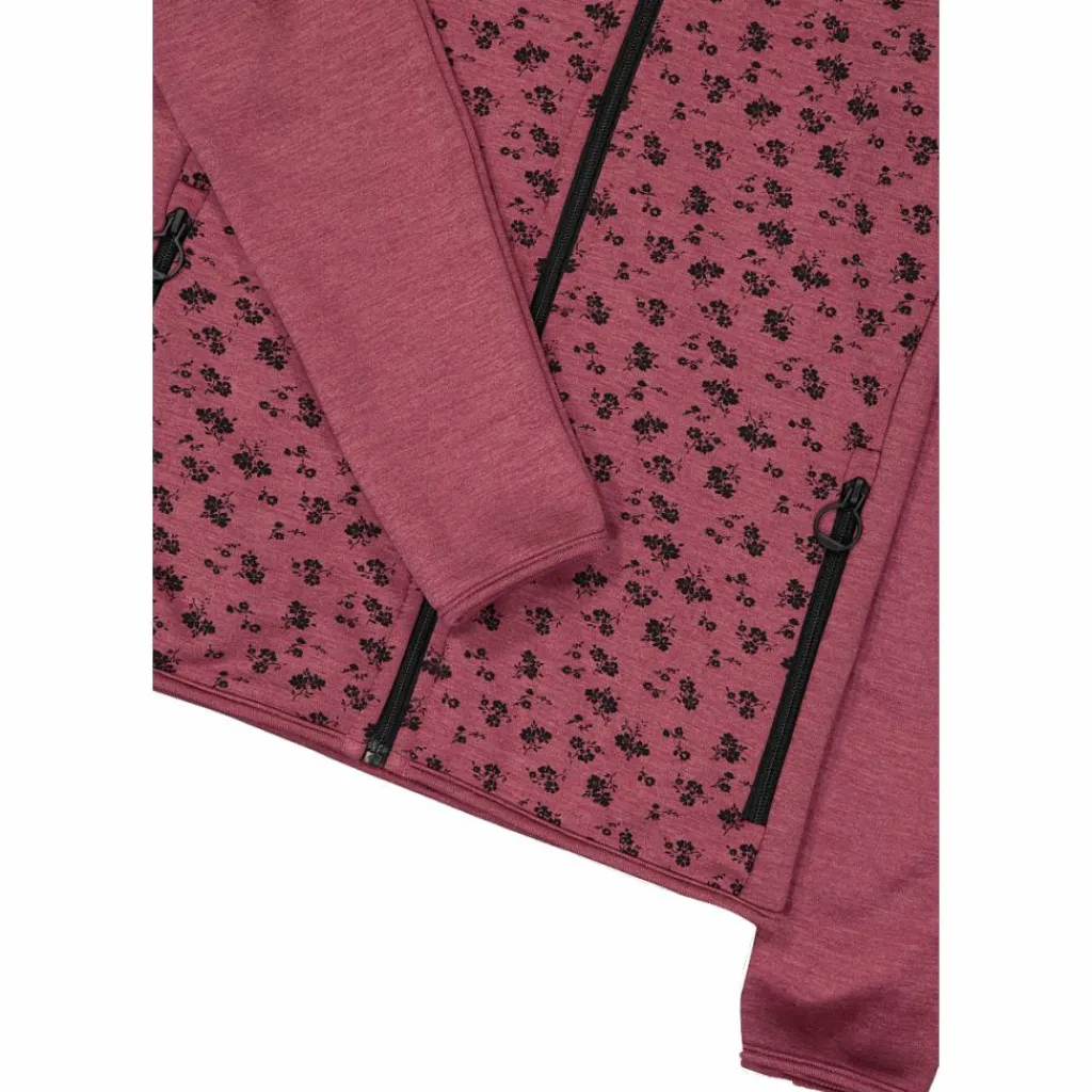 Damen-Fleece-Sweatshirt aus Stretch-Performance, bedruckt mit Melange-Details>CMP Hot