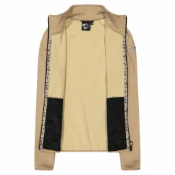 Damen-Fleece-Sweatshirt aus Stretch-Performance, bedruckt mit Melange-Details><noscript><img width=