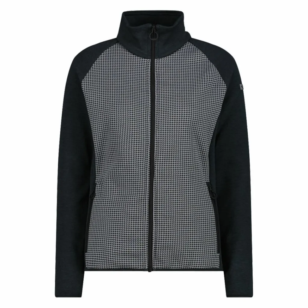 Damen-Fleece-Sweatshirt aus Stretch-Performance, bedruckt mit Melange-Details>CMP Hot