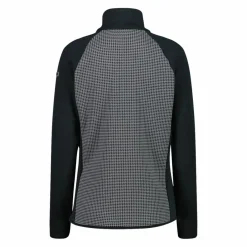Damen-Fleece-Sweatshirt aus Stretch-Performance, bedruckt mit Melange-Details><noscript><img width=