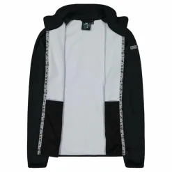 Damen-Fleece-Sweatshirt aus Stretch-Performance, bedruckt mit Melange-Details><noscript><img width=
