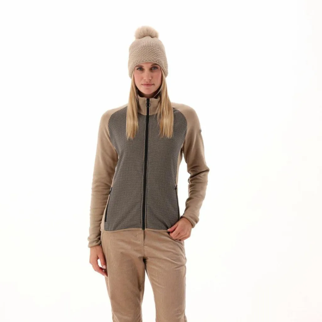Damen-Fleece-Sweatshirt aus Stretch-Performance, bedruckt mit Melange-Details>CMP Hot