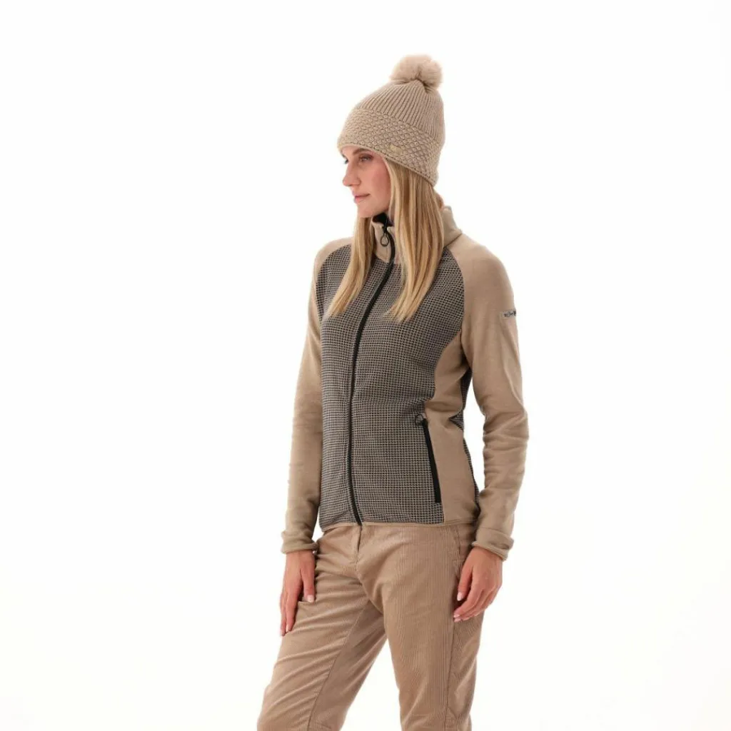 Damen-Fleece-Sweatshirt aus Stretch-Performance, bedruckt mit Melange-Details>CMP Hot