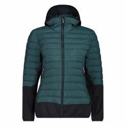 Damen-Hybridjacke Unlimitech wattiert mit PrimaLoft® Black ThermoPlume mit Kapuze>CMP Hot