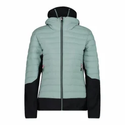 Damen-Hybridjacke Unlimitech wattiert mit PrimaLoft® Black ThermoPlume mit Kapuze><noscript><img width=