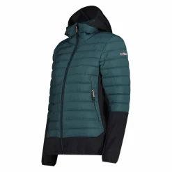 Damen-Hybridjacke Unlimitech wattiert mit PrimaLoft® Black ThermoPlume mit Kapuze><noscript><img width=