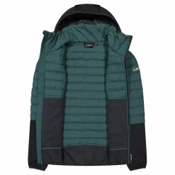 Damen-Hybridjacke Unlimitech wattiert mit PrimaLoft® Black ThermoPlume mit Kapuze><noscript><img width=