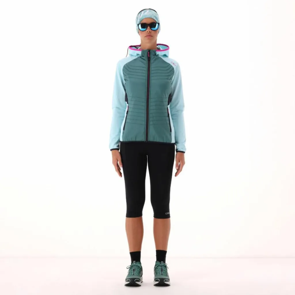 Damen-Hybridjacke Unlimitech aus Stretch Performance mit Kapuze>CMP Clearance