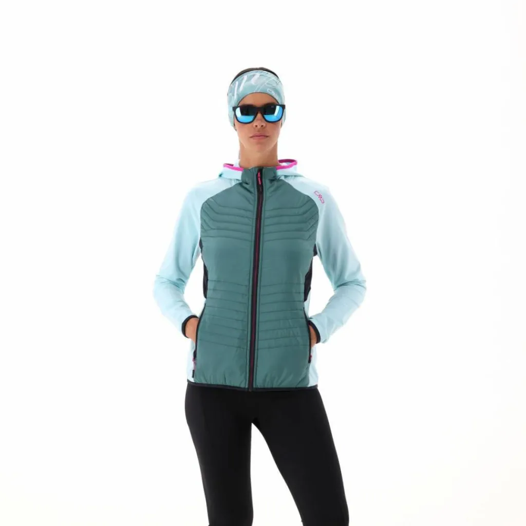 Damen-Hybridjacke Unlimitech aus Stretch Performance mit Kapuze>CMP Clearance