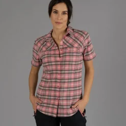 Damen-Kurzarmhemd mit Karomuster><noscript><img width=