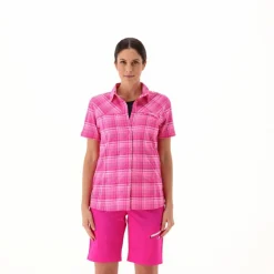 Damen-Kurzarmhemd mit Karomuster><noscript><img width=