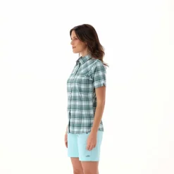 Damen-Kurzarmhemd mit Karomuster><noscript><img width=