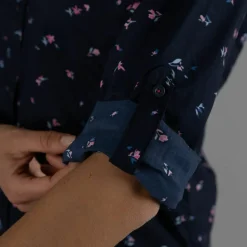 Damen-Langarm-shirt mit floralem Muster><noscript><img width=