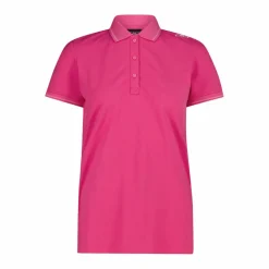 Damen-Poloshirt in Melange-Stretch-Gewebe><noscript><img width=