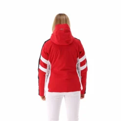 Damen-Skijacke aus Twill mit abnehmbarer Kapuze><noscript><img width=