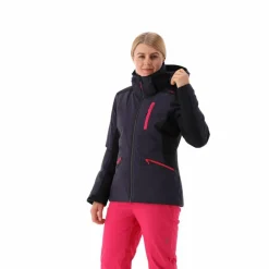 Damen-Skijacke aus 4-Way-Stretchgewebe mit abnehmbarer Kapuze><noscript><img width=