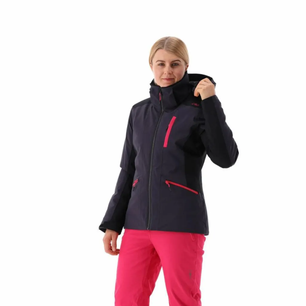 Damen-Skijacke aus 4-Way-Stretchgewebe mit abnehmbarer Kapuze>CMP Discount