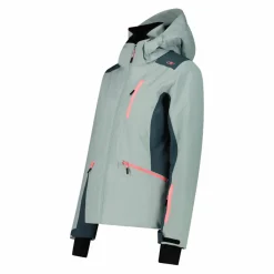 Damen-Skijacke aus 4-Way-Stretchgewebe mit abnehmbarer Kapuze><noscript><img width=