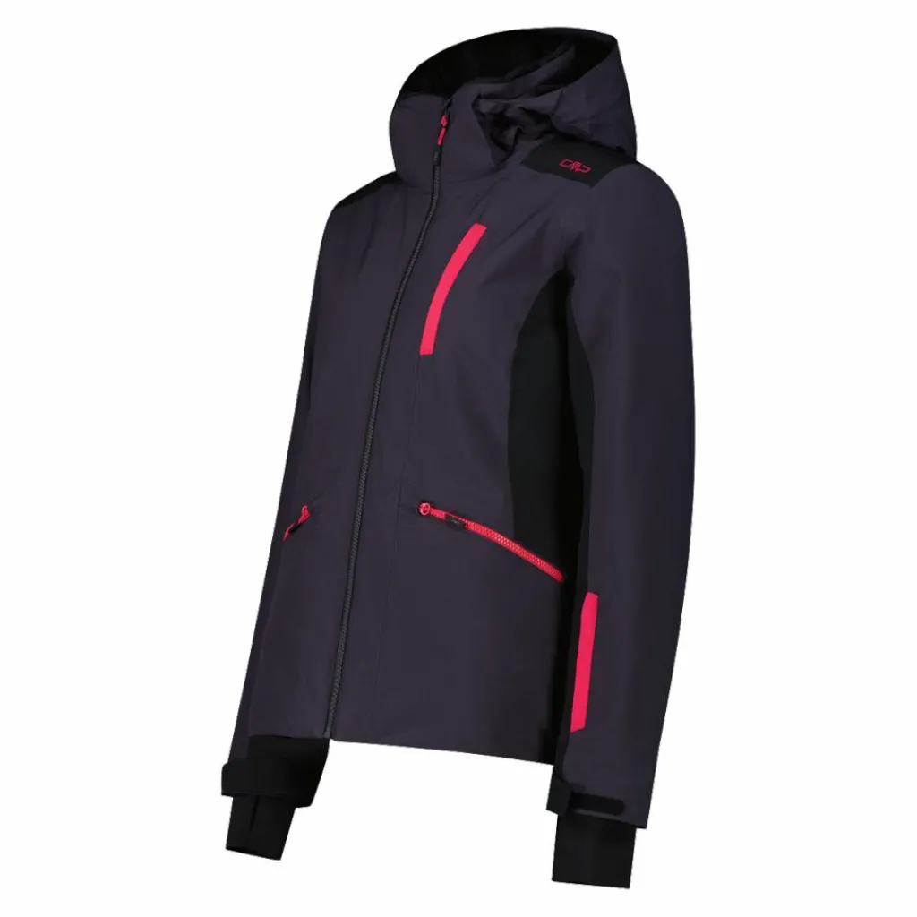 Damen-Skijacke aus 4-Way-Stretchgewebe mit abnehmbarer Kapuze>CMP Discount
