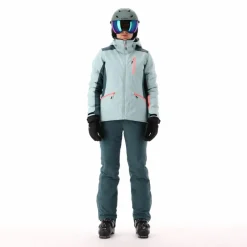 Damen-Skijacke aus 4-Way-Stretchgewebe mit abnehmbarer Kapuze><noscript><img width=