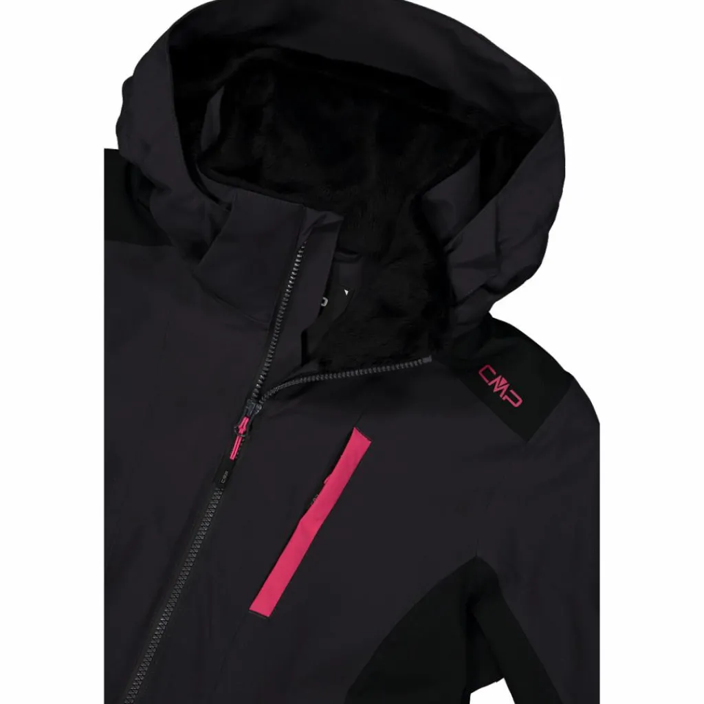 Damen-Skijacke aus 4-Way-Stretchgewebe mit abnehmbarer Kapuze>CMP Discount