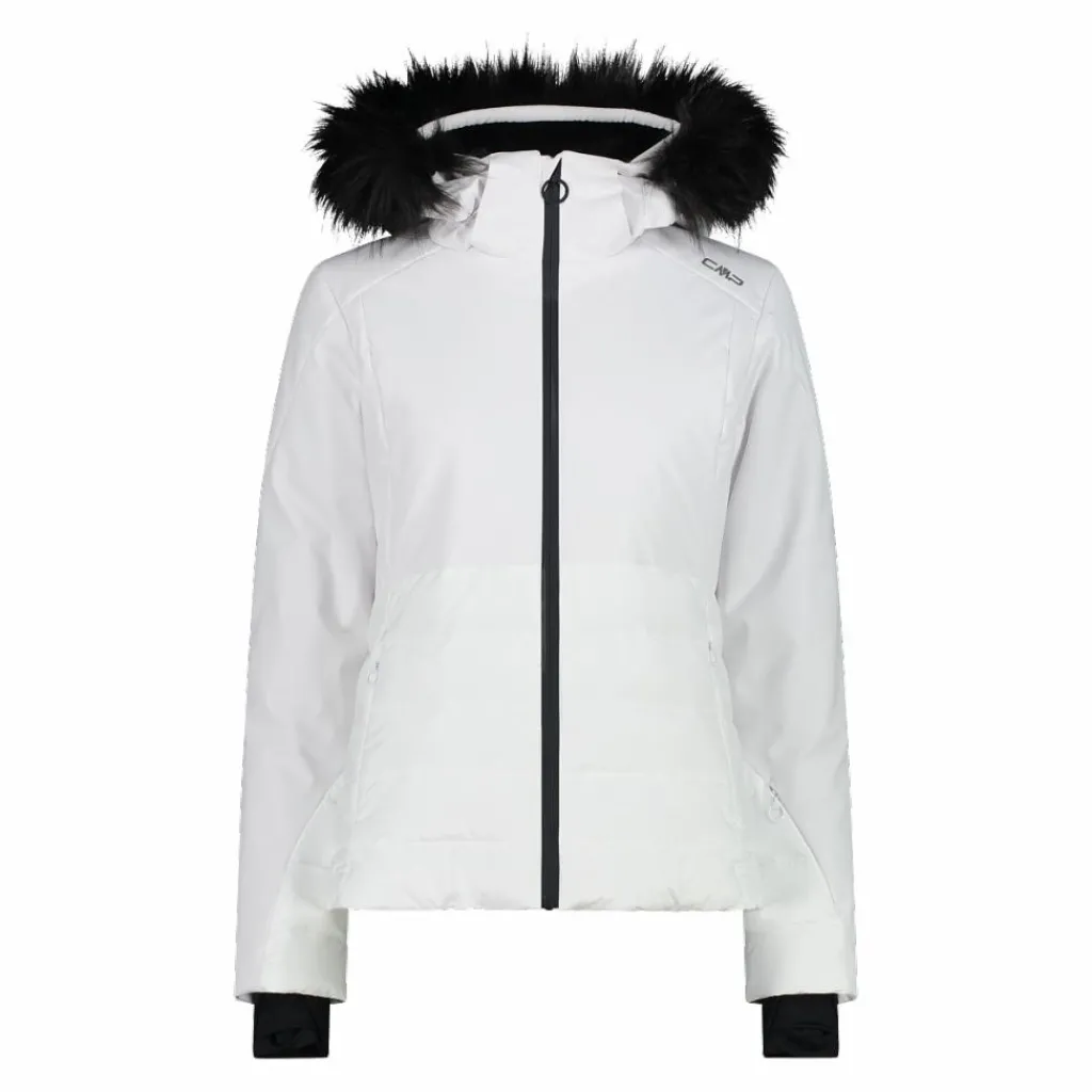 Damen-Skijacke mit abnehmbarer Kapuze aus Kunstfell>CMP Discount