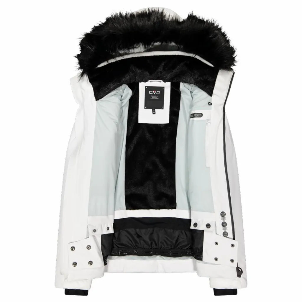 Damen-Skijacke mit abnehmbarer Kapuze aus Kunstfell>CMP Discount