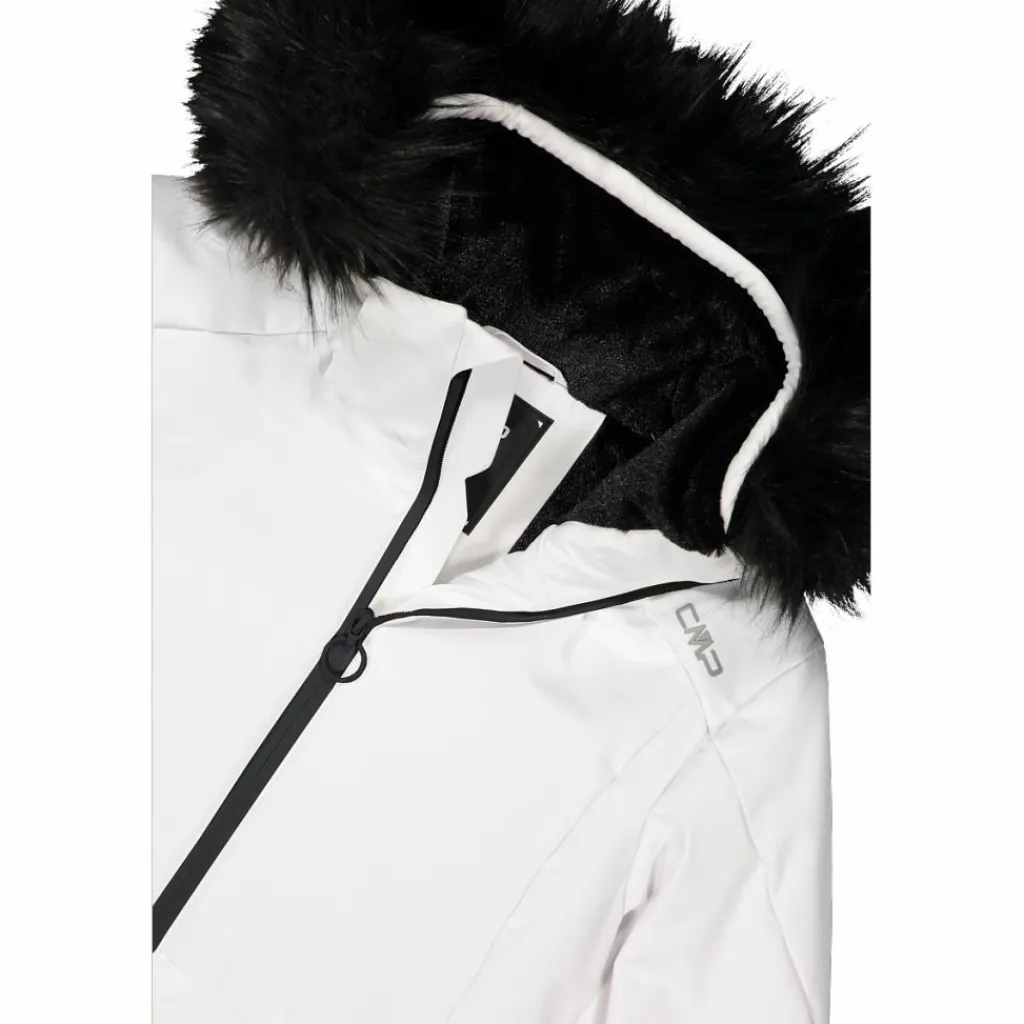 Damen-Skijacke mit abnehmbarer Kapuze aus Kunstfell>CMP Discount