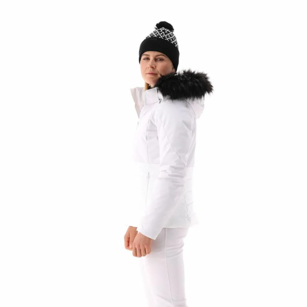 Damen-Skijacke mit abnehmbarer Kapuze aus Kunstfell>CMP Discount