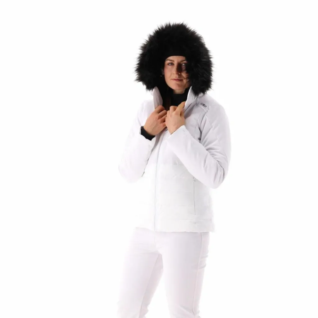 Damen-Skijacke mit abnehmbarer Kapuze aus Kunstfell>CMP Discount