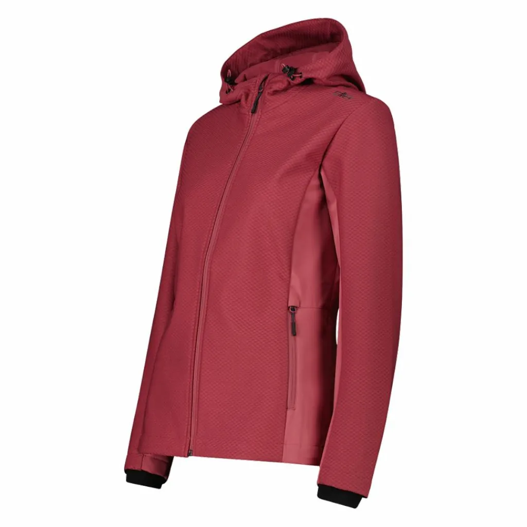 Damen-Softshelljacke mit Kapuze mit Wabenstruktur>CMP Hot