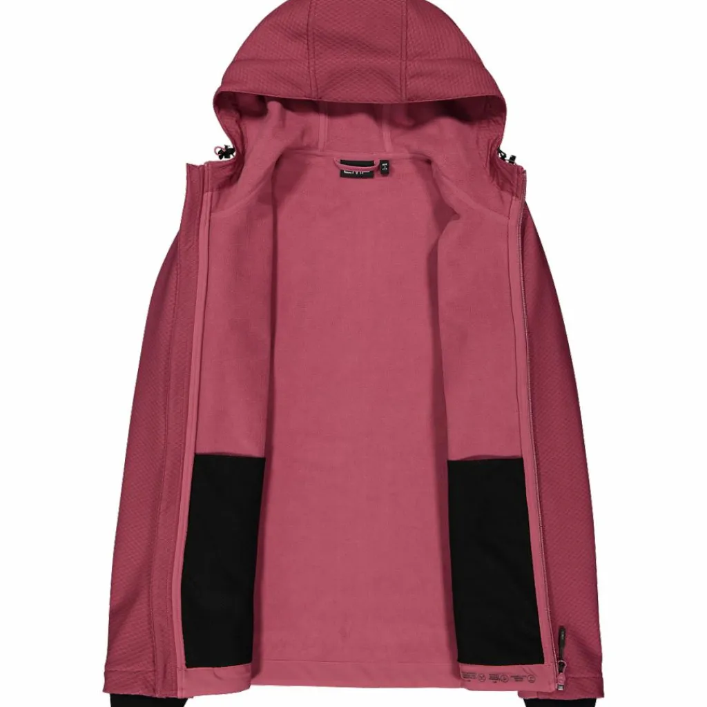 Damen-Softshelljacke mit Kapuze mit Wabenstruktur>CMP Hot