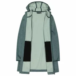 Damen-Softshell-Parka mit melierter Kapuze><noscript><img width=