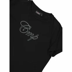 Damen-Stretch-Baumwoll-T-Shirt mit Logo><noscript><img width=
