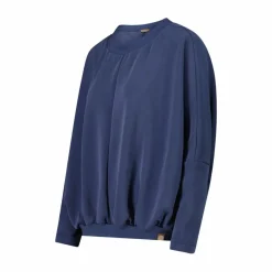 Damen-Sweatshirt aus Modal mit matt glänzendem Finish><noscript><img width=