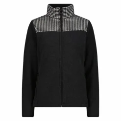 Damen-Sweatshirt mit Hahnentritt-Print><noscript><img width=