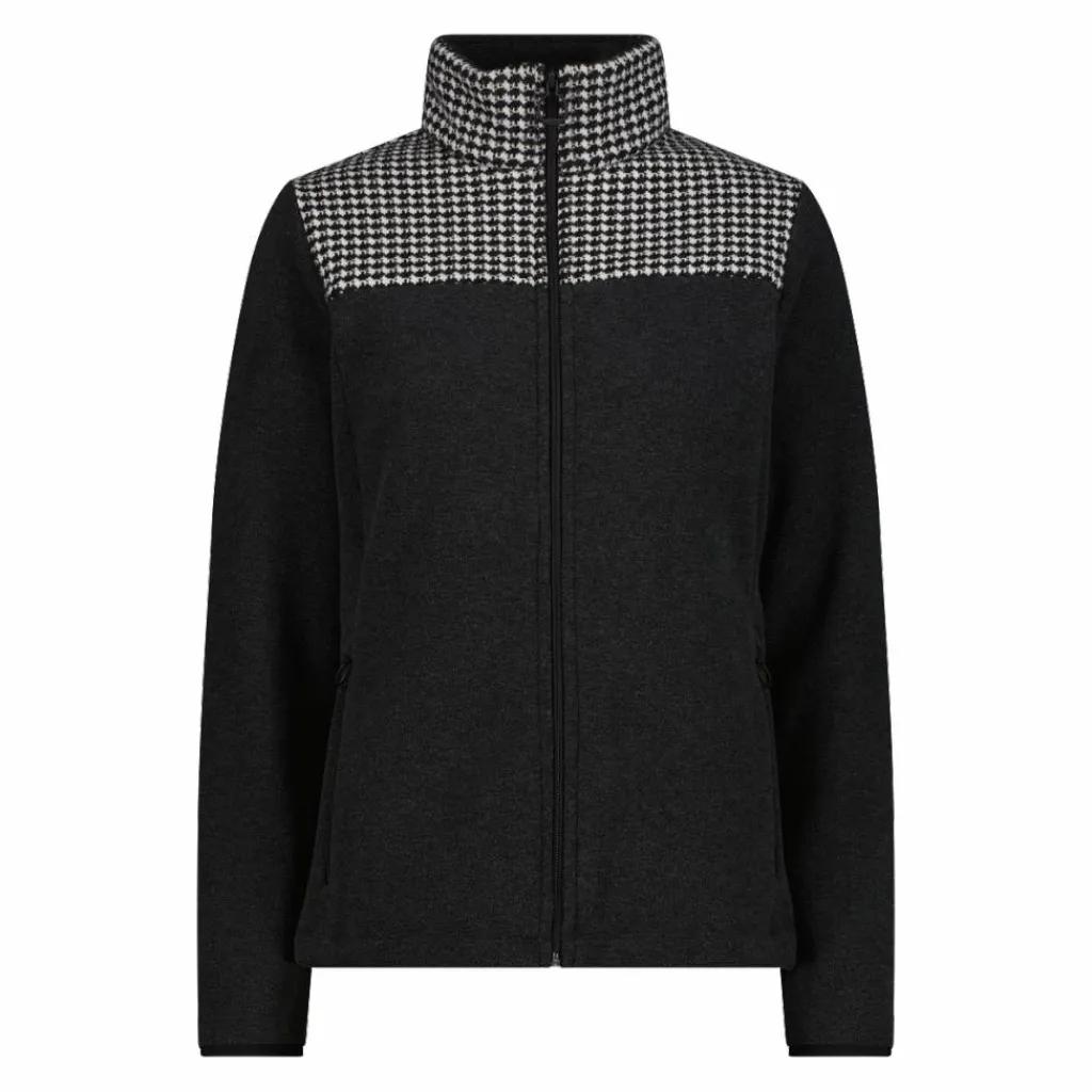 Damen-Sweatshirt mit Hahnentritt-Print>CMP