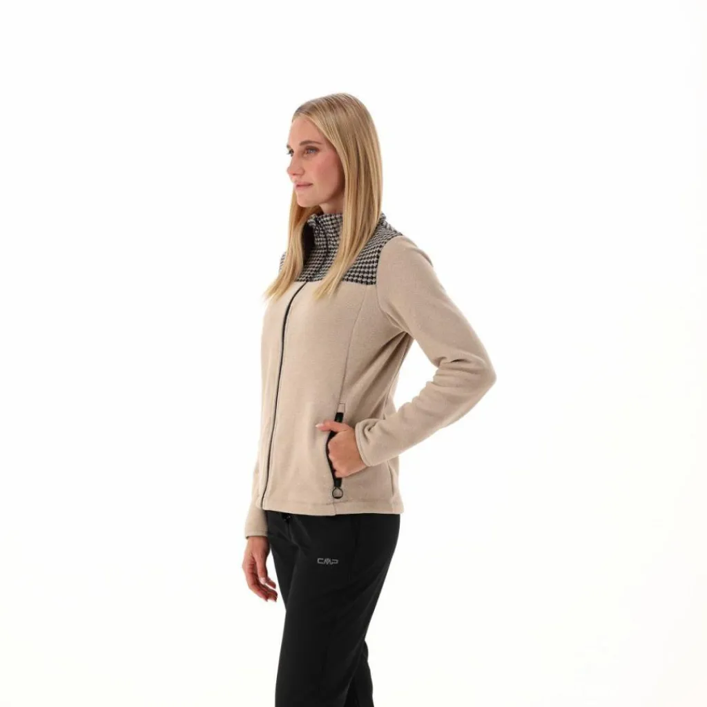 Damen-Sweatshirt mit Hahnentritt-Print>CMP