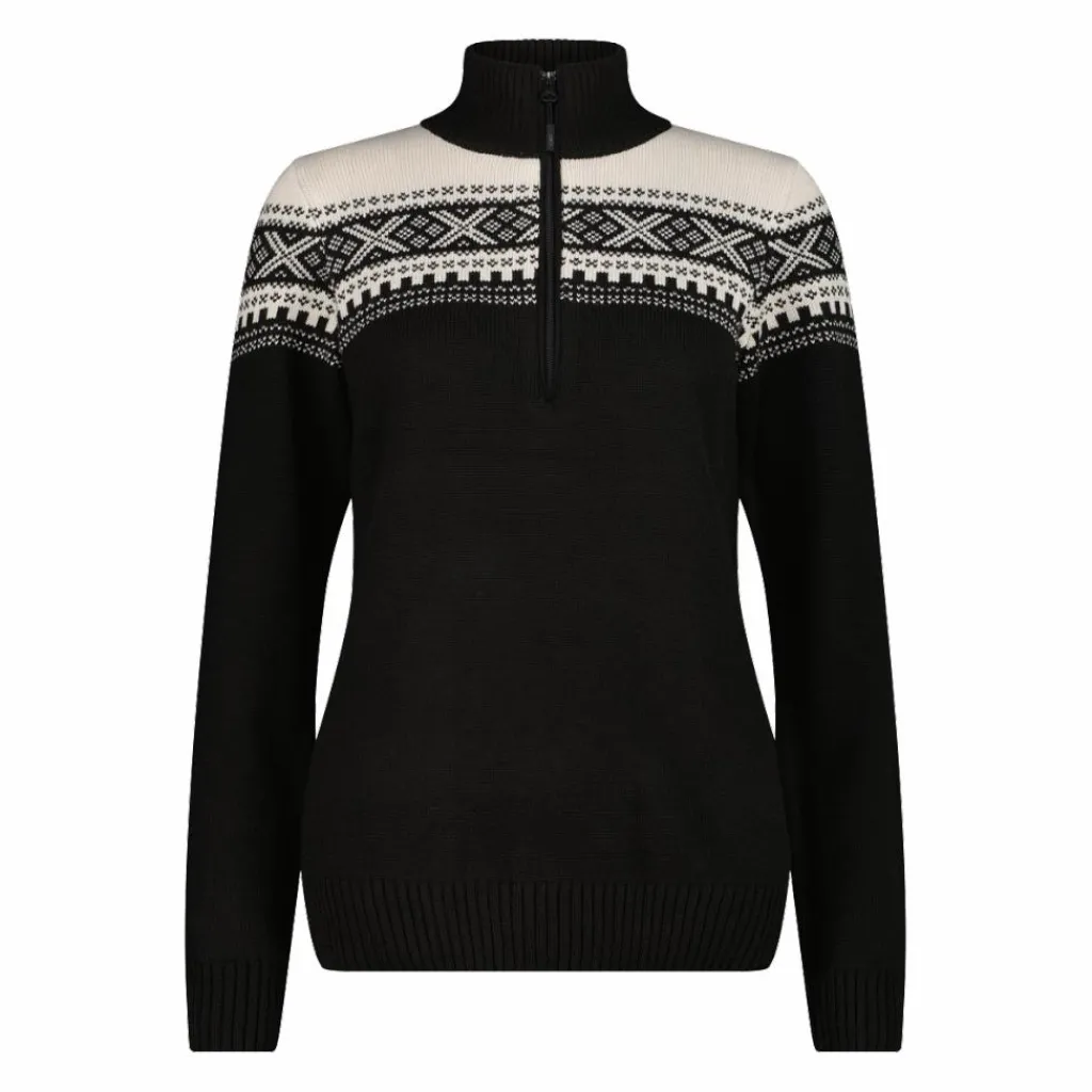 Damen-Sweatshirt mit halbem Reißverschluss in Wooltech>CMP Online