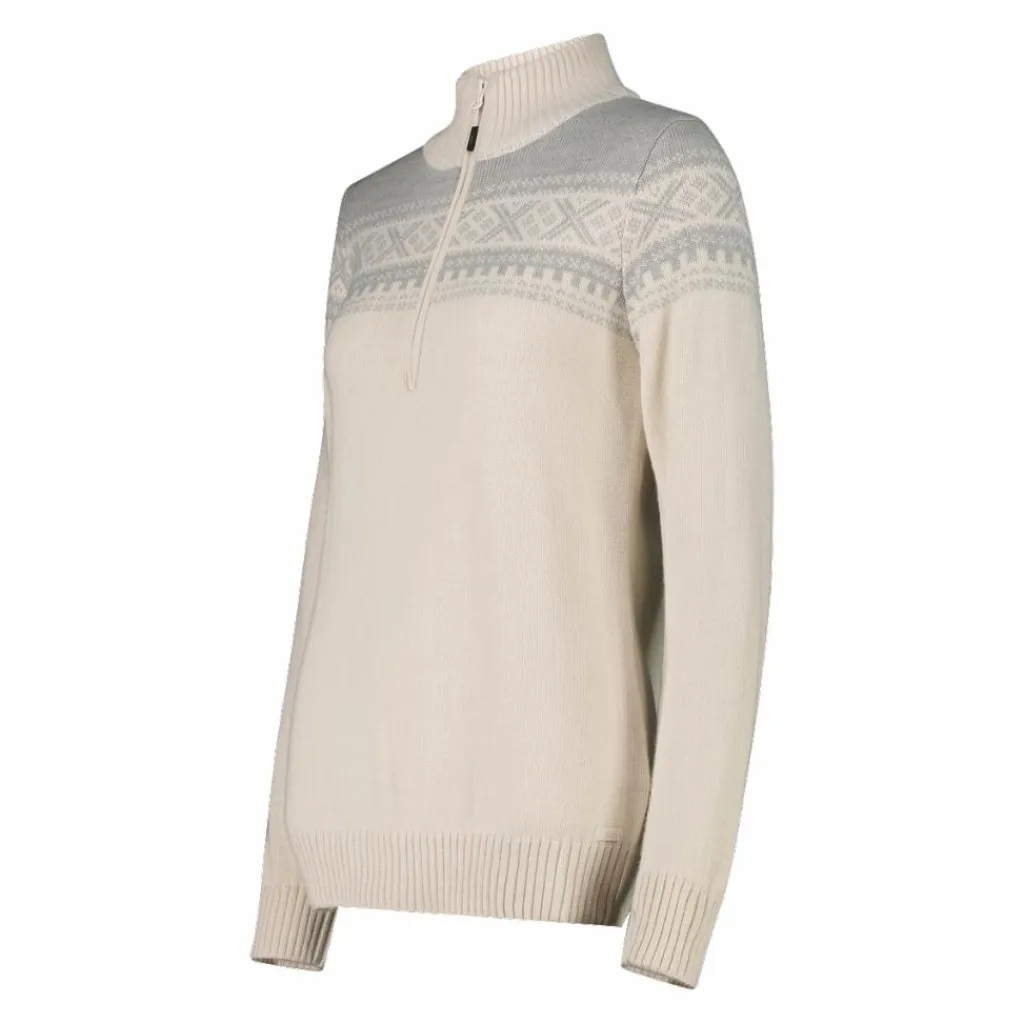 Damen-Sweatshirt mit halbem Reißverschluss in Wooltech>CMP Online