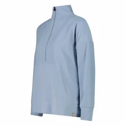 Damen-Sweatshirt mit halblangem Reißverschluss und hohem Kragen><noscript><img width=