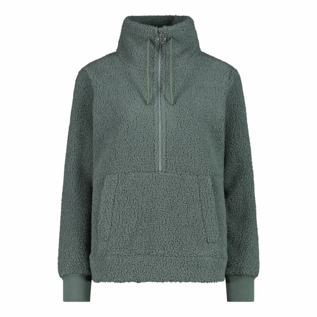 Damen-Sweatshirt mit Half-Zip aus High Loft>CMP Outlet