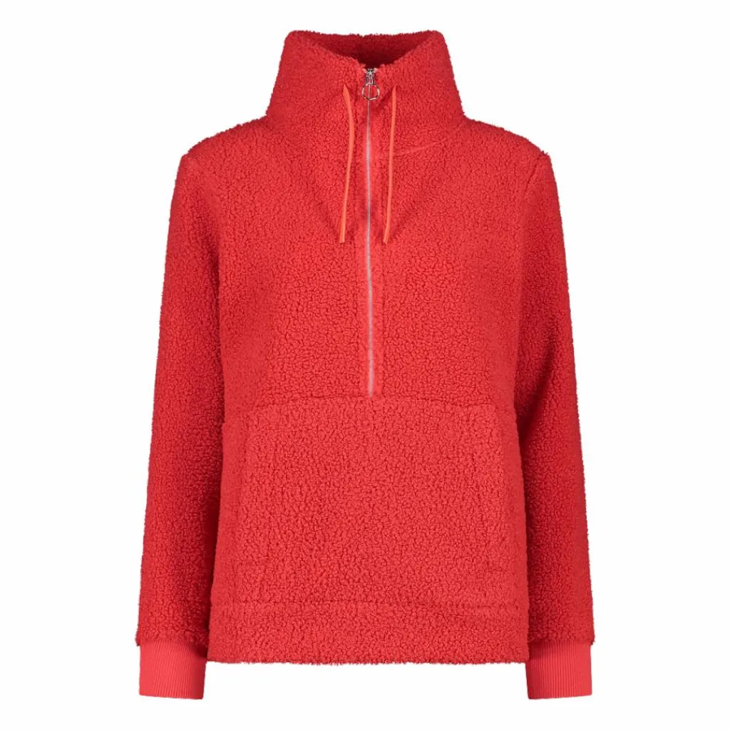 Damen-Sweatshirt mit Half-Zip aus High Loft>CMP Outlet