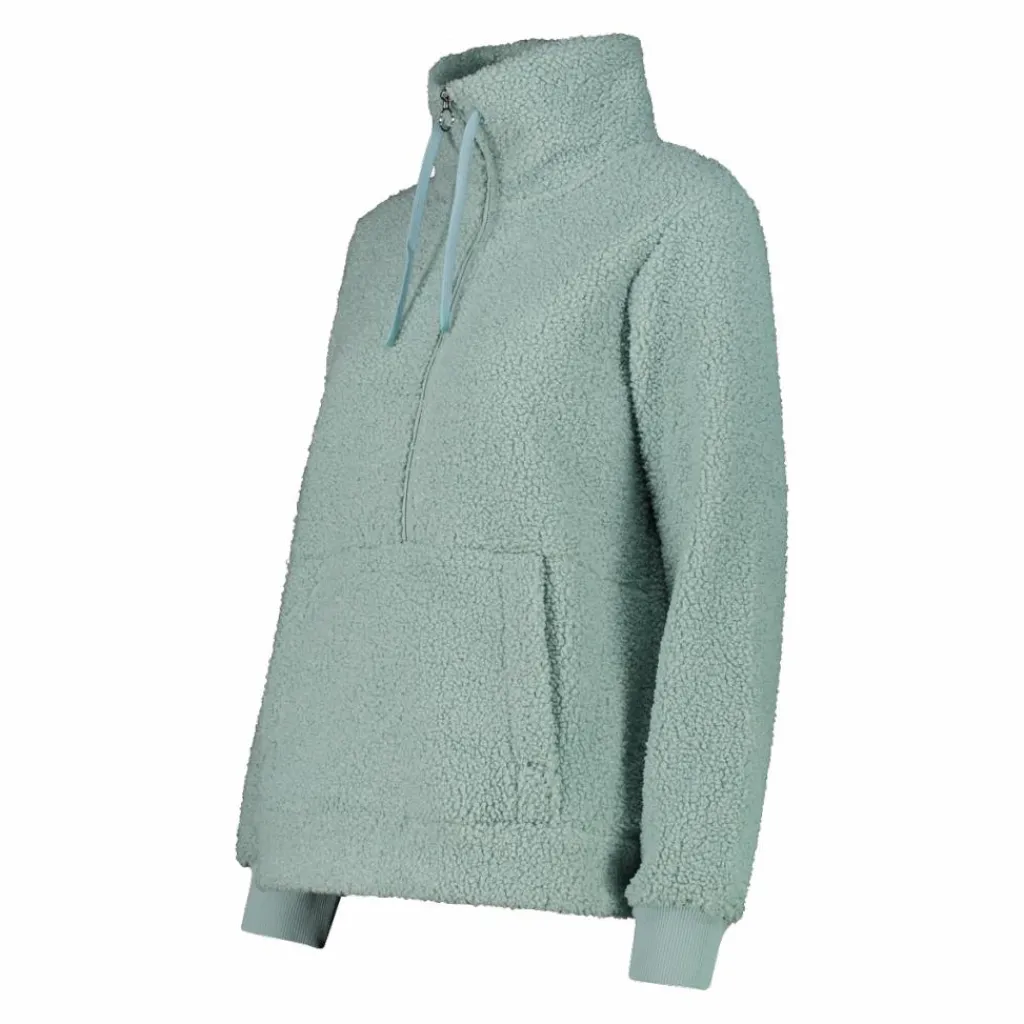 Damen-Sweatshirt mit Half-Zip aus High Loft>CMP Outlet