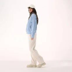 Damen-Sweatshirt mit hohem Kragen und Reißverschluss><noscript><img width=