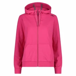 Damen-Sweatshirt mit Reißverschluss und Kapuze aus Baumwollstretch><noscript><img width=