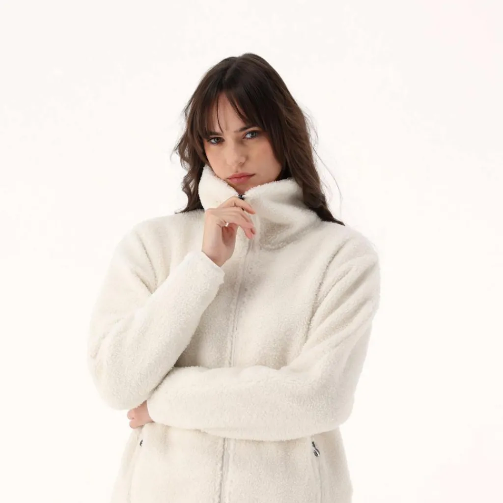 Damen-Sweatshirt mit Reißverschluss aus Teddyfleece>CMP Outlet