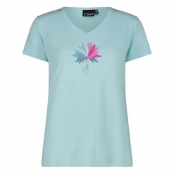 Damen-T-Shirt aus Funktionsgewebe mit Print vorne><noscript><img width=